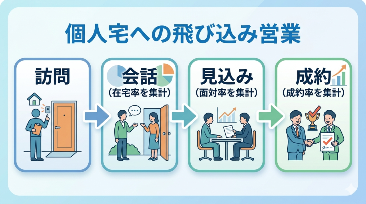 個人宅への飛び込み営業　成功率