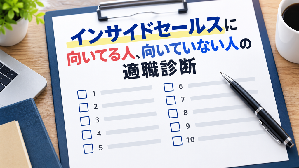 インサイドセールスに向いてる人、向いていない人の適職診断(10の質問)、イメージ画像
