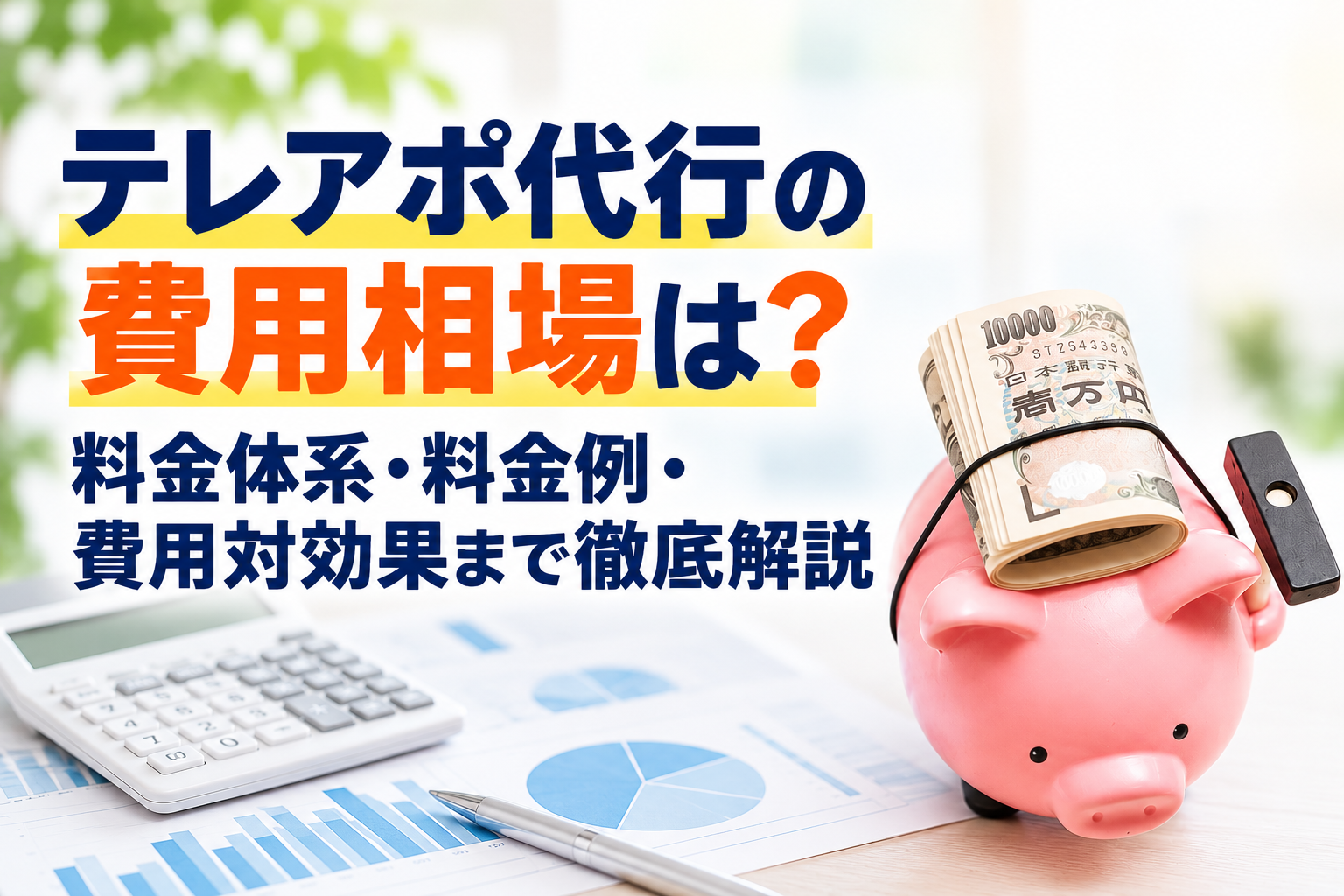 テレアポ代行の費用相場は？料金体系・料金例・費用対効果まで徹底解説、のタイトル画像