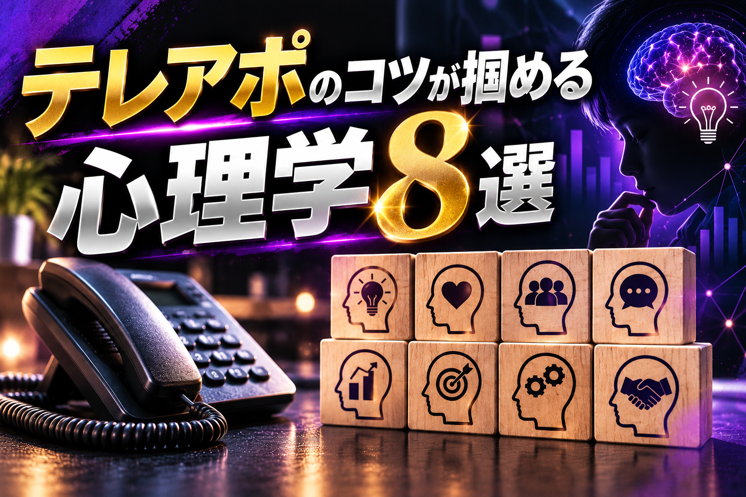 テレアポのコツが掴める心理学8選、のタイトル画像
